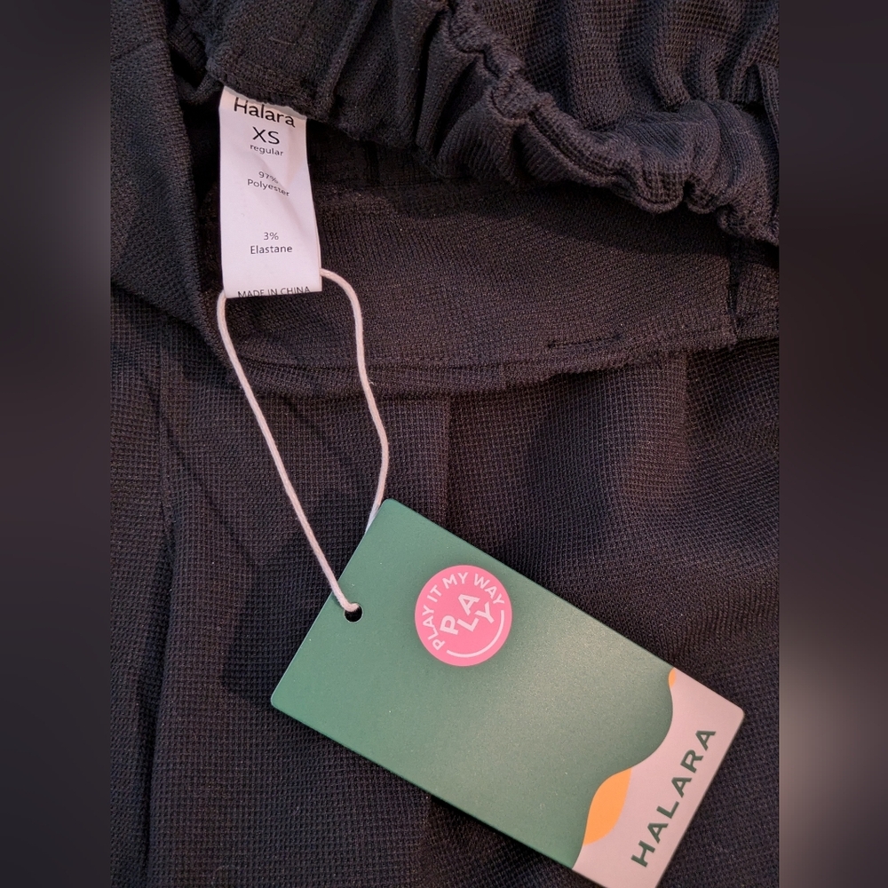 NWT HALARA Classic Black Wide-Leg Pants Size XS - Picture 2 of 5